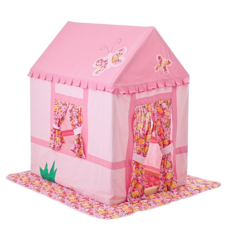 Текстильный домик-палатка с пуфиком для девочек - Дворец Мирабель  